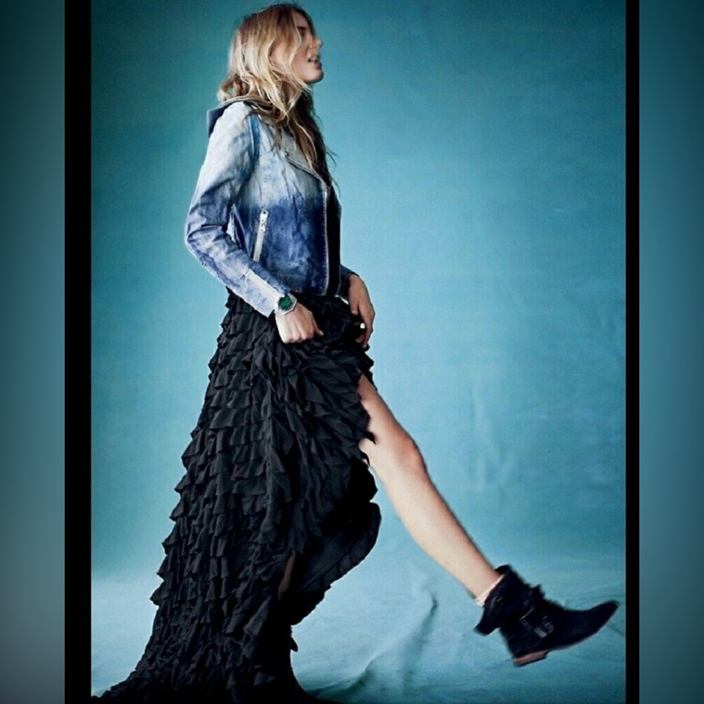 Free People RARE Tiered Maxi Skirt